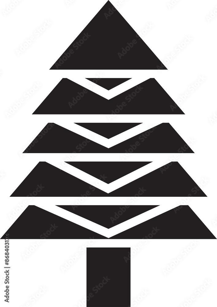 Obraz premium Christmas Tree Icon 