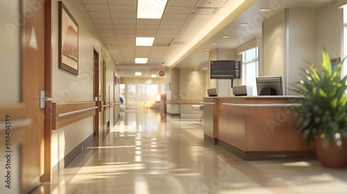 Wallpaper Mural Blurred interior of hospital - abstract medical background.  Torontodigital.ca