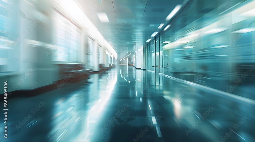 Blurred interior of hospital - abstract medical background. Blurred interior of hospital - abstract medical background.