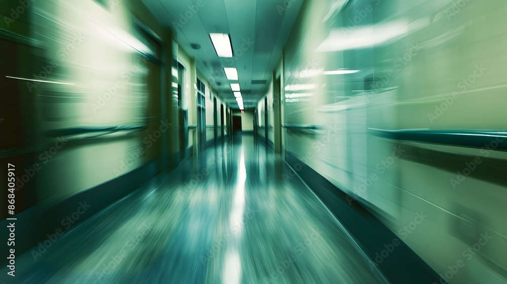 custom made wallpaper toronto digitalBlurred interior of hospital - abstract medical background.