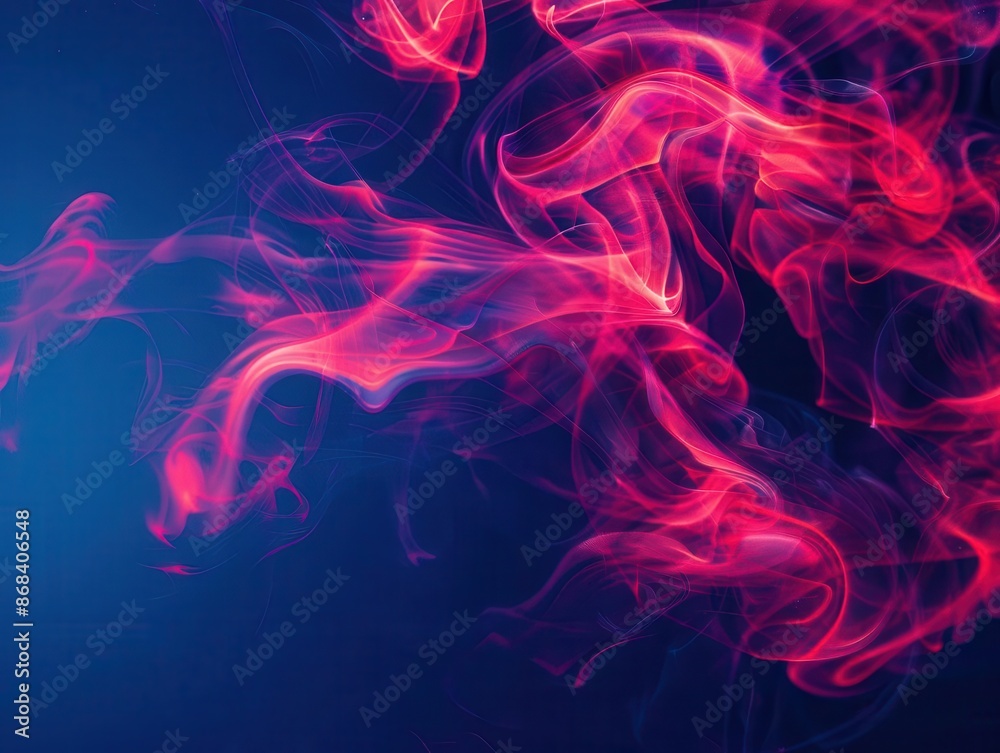 vibrant red smoke swirling on deep blue background creating a mesmerizing and mystical neon colored texture abstract digital art vibrant red smoke swirling on deep blue background creating a mesmerizing and mystical neon colored texture abstract digital art