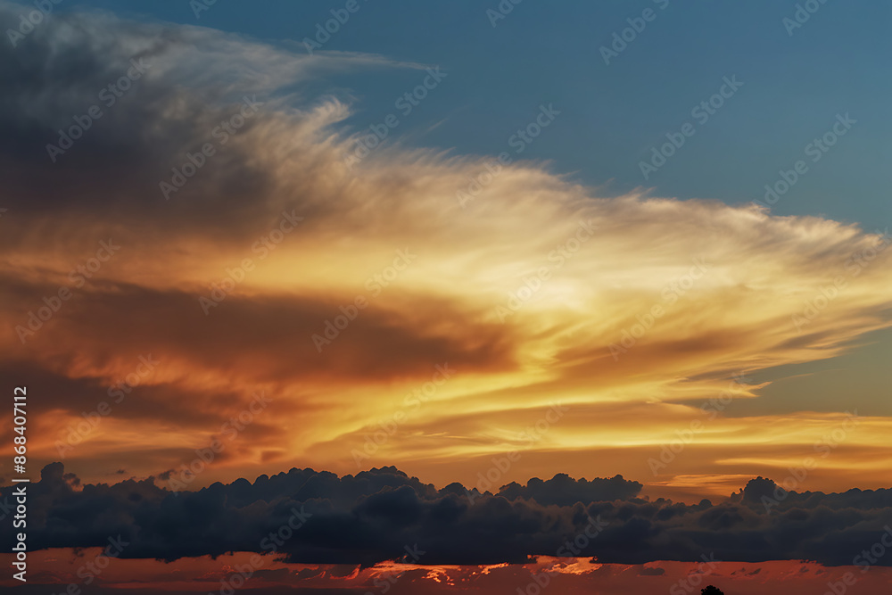 sunset in the mountains