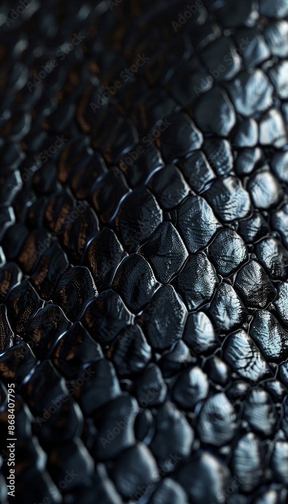 Black snake skin leather texture. Close up reptile background Black snake skin leather texture. Close up reptile background