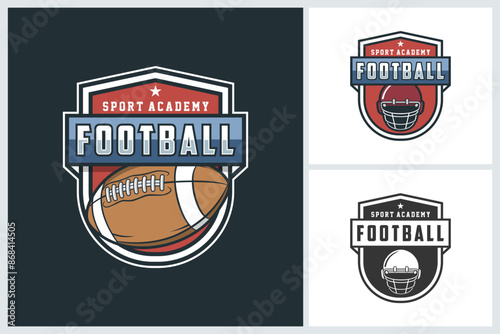 American football logo sport, emblem set collection, football vector illustration, american football badge logo template vector design