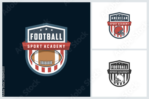American football logo sport, emblem set collection, football vector illustration, american football badge logo template vector design