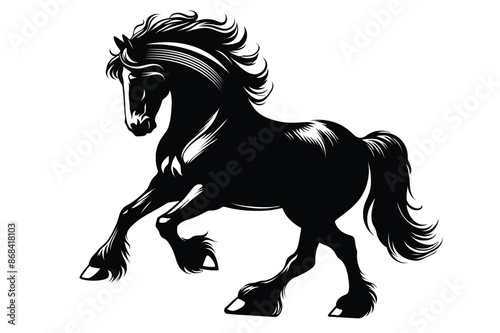 Horse silhouette vector illustration