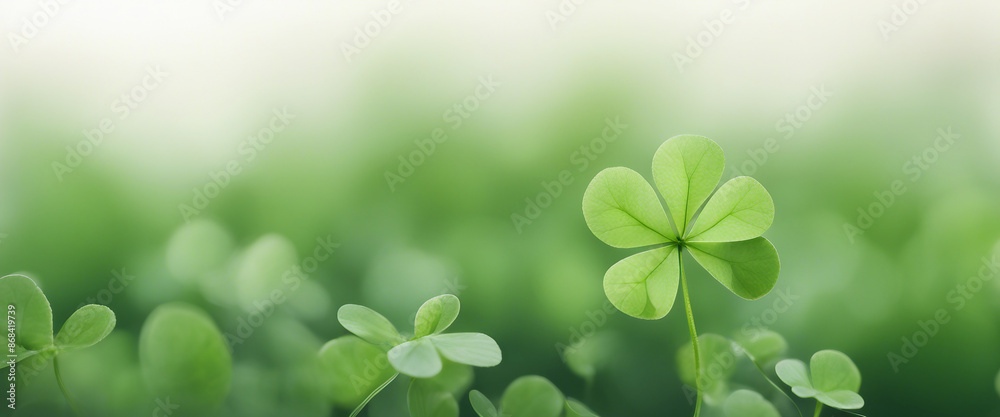Set of green clover leaf isolated on white background Set of green clover leaf isolated on white background