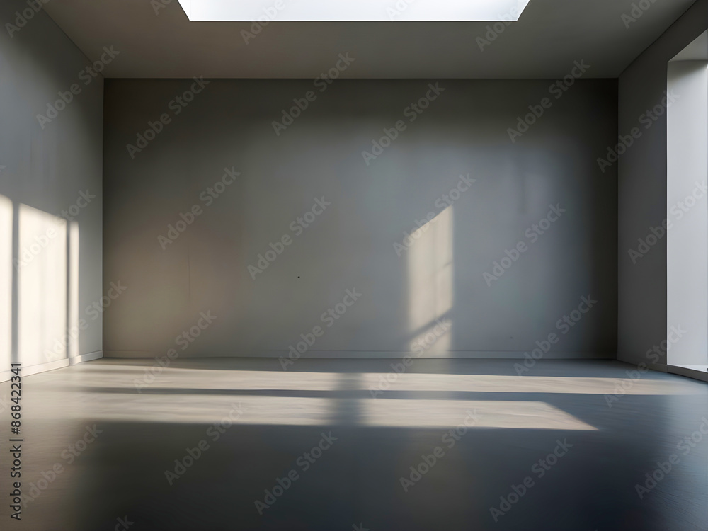 Empty room with white light shadow and grey floor empty room with wall background natural shadow Empty room with white light shadow and grey floor empty room with wall background natural shadow