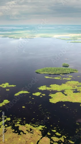 Aerial view of beautiful Finland landscape