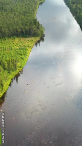 Aerial view of beautiful Finland landscape