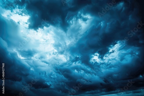Drama Sky. Dramatic Nature Background with Stormy Clouds in Abstract Weather Scene