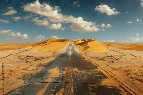 End Of Road. Modernity Versus Nature - The Beginning of New Boundary