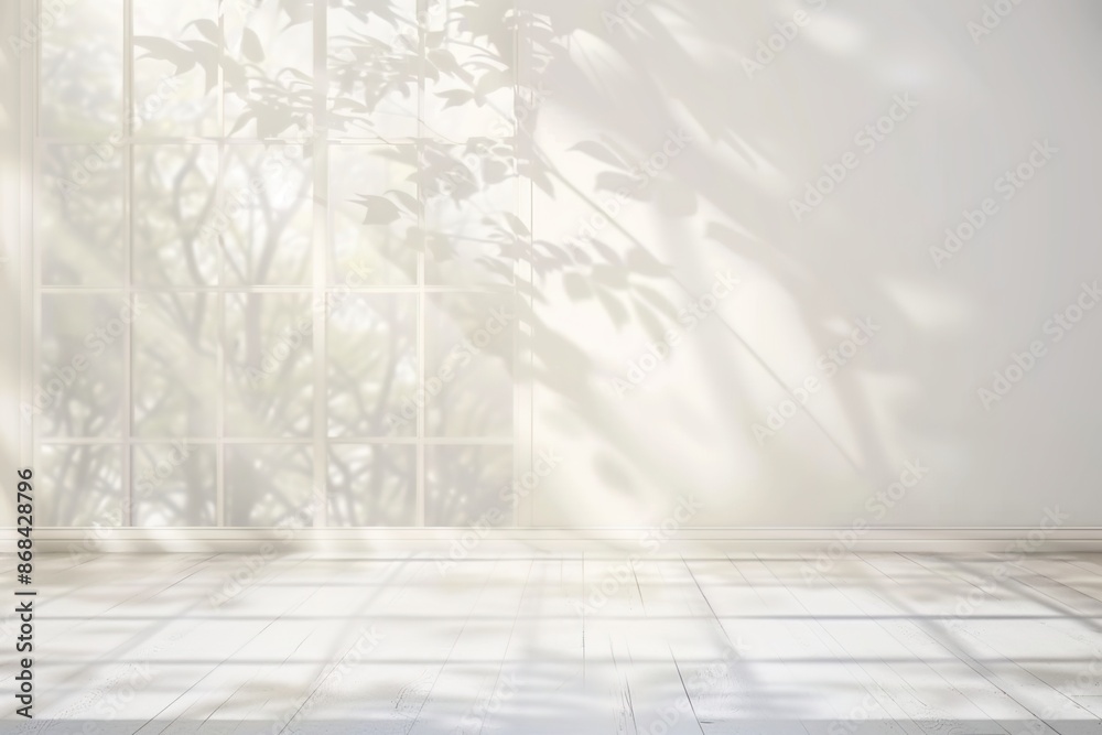 Fototapeta premium white background for product presentation with beautiful lights and shadows