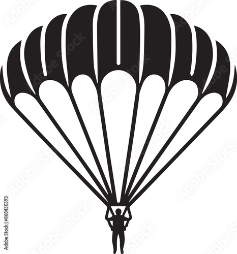 Parachute Paragliding Design Vector