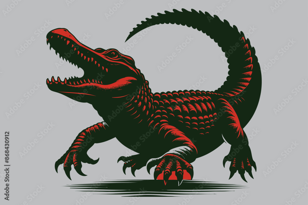 Fototapeta premium Alligator of a illustration art design
