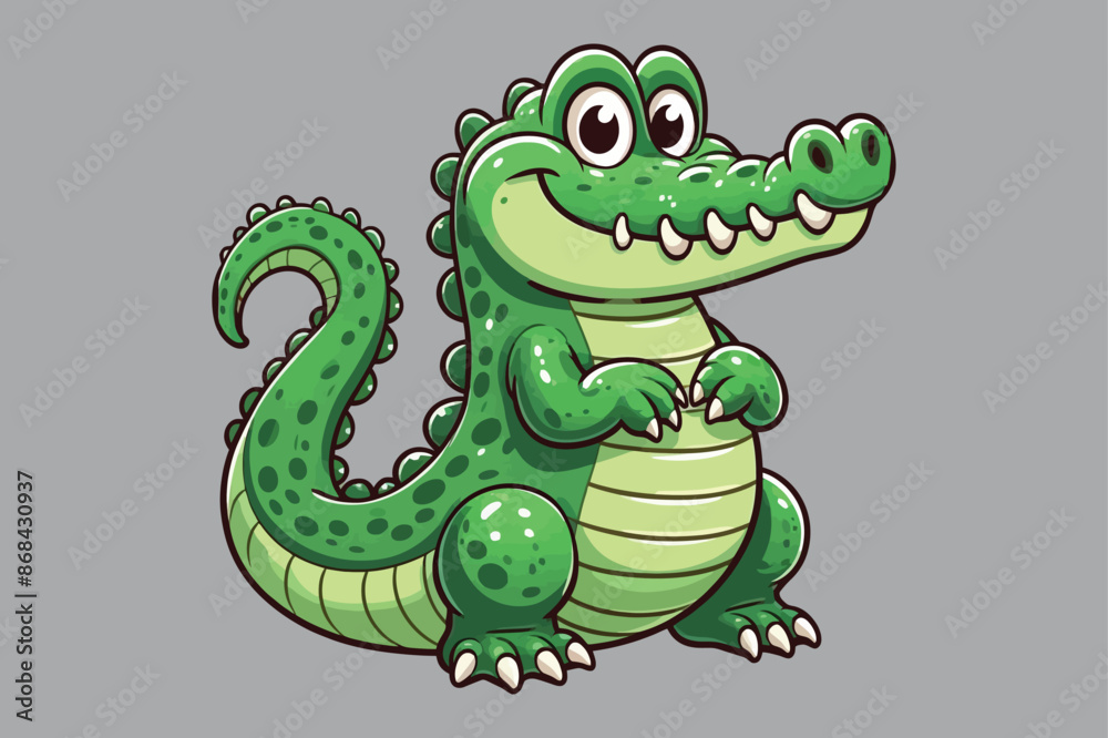 Fototapeta premium crocodile vector art silhouette illustration