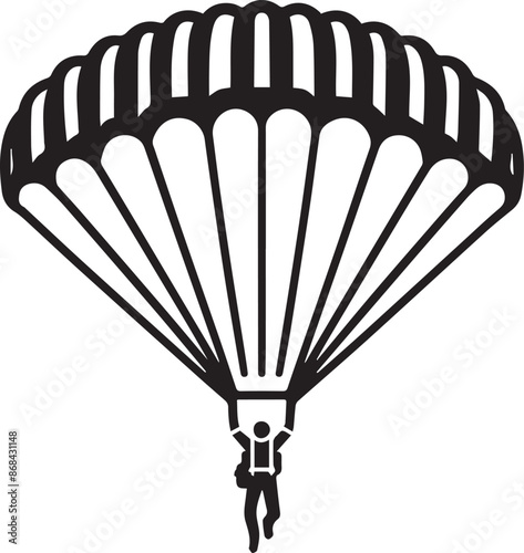 Parachute Paragliding Design Vector