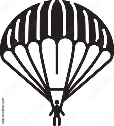 Parachute Paragliding Design Vector
