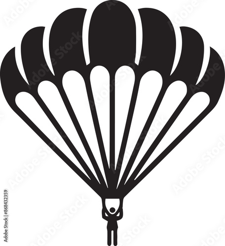 Parachute Paragliding Design Vector