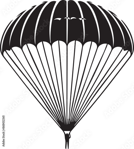 Parachute Paragliding Design Vector