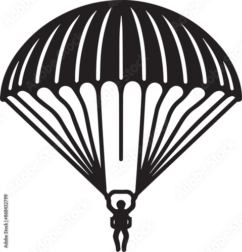 Parachute Paragliding Design Vector