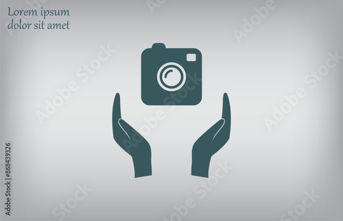 Vector illustration, gray background.