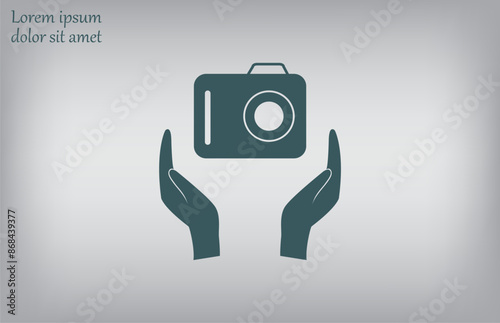 Vector illustration, gray background.