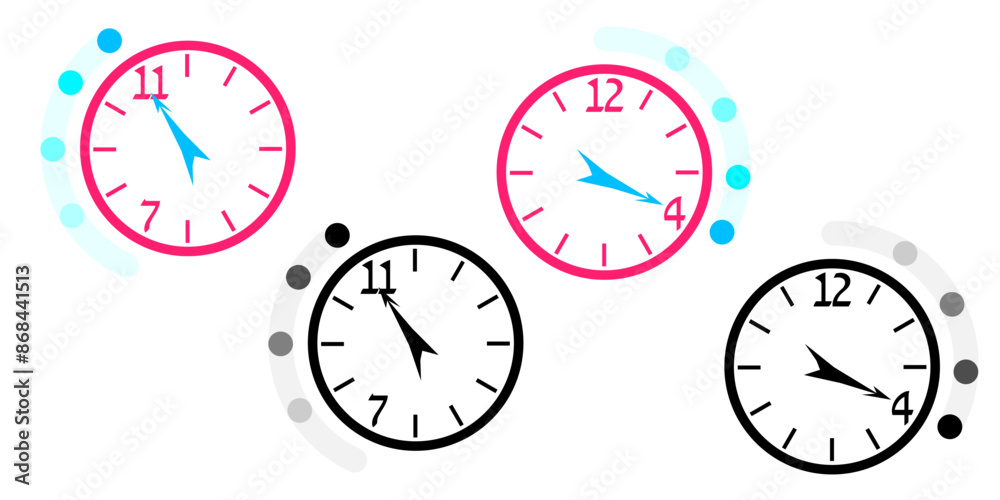 Watches. Clocks. Time. Period. Illustration.