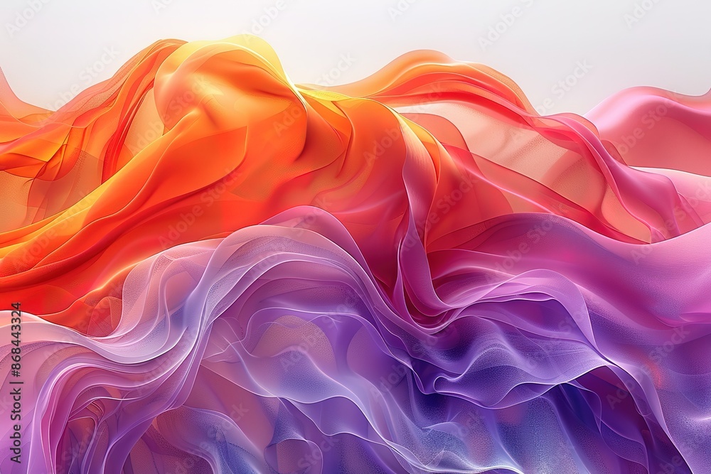 Obraz premium A colorful, flowing piece of fabric with a warm, inviting feel