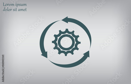 Vector illustration, gray background.