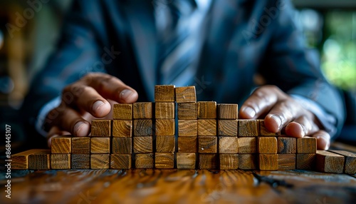 Businessman with a risk assessment A businessman conducting a risk assessment for a new project