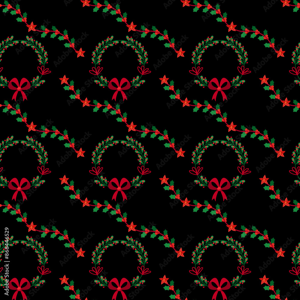 Realistic christmas celebration pattern design Realistic christmas celebration pattern design