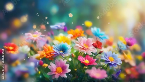 Radiant Floral Symphony: A Vibrant Tapestry of Blossoms