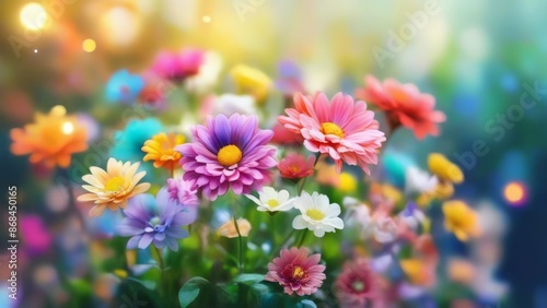 Radiant Floral Symphony: A Vibrant Tapestry of Blossoms