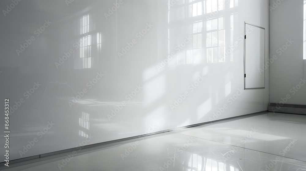 Fototapeta premium The smooth, polished surface of a whiteboard