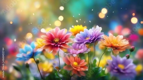 Radiant Floral Symphony: A Vibrant Tapestry of Blossoms