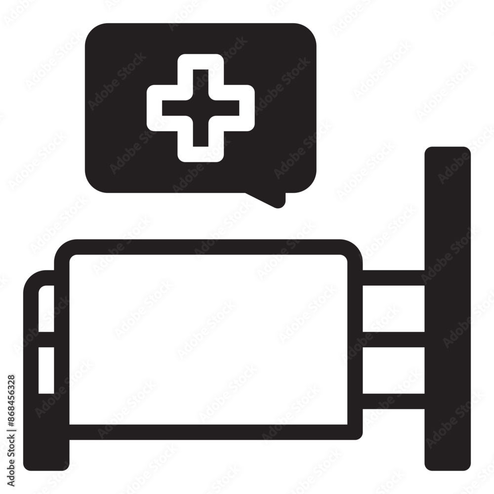 Obraz premium hospital bed icon