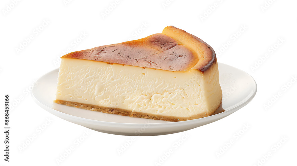 Cheesecake slice on transparent background Cheesecake slice on transparent background