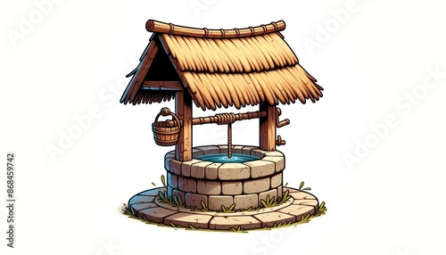 Cartoon wishing well photo