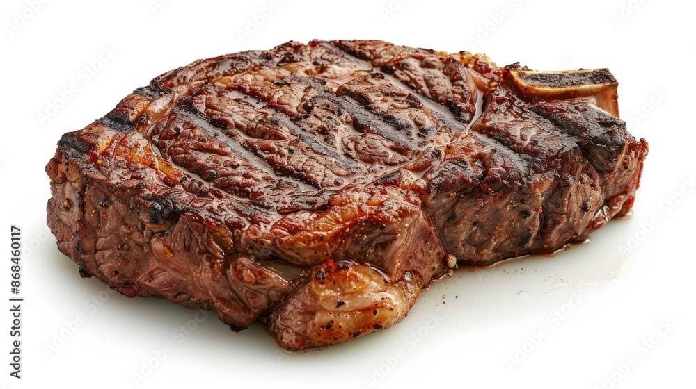 Steak Rib-Eye. Grilled Beef Sirloin Meat for a Rare Epicure Dinner