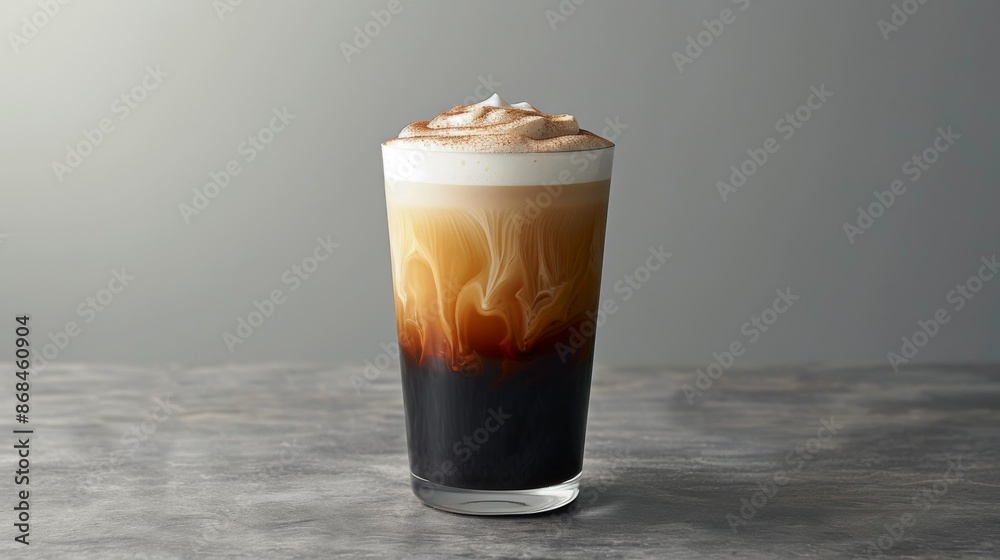 Product photo of nitro cold brew coffee, on slate surface, isolated on dark background. studio lighting.
Product photo of nitro cold brew coffee, on slate surface, isolated on dark background. studio lighting.