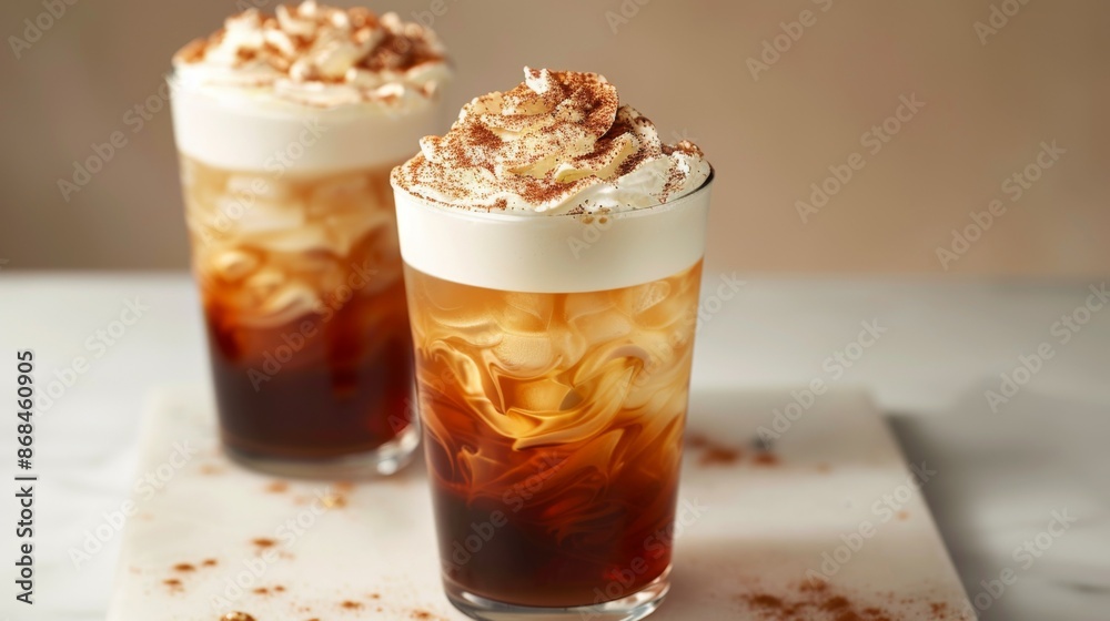 Product photo of nitro cold brew coffee, on slate surface, isolated on light background. studio lighting. Product photo of nitro cold brew coffee, on slate surface, isolated on light background. studio lighting.