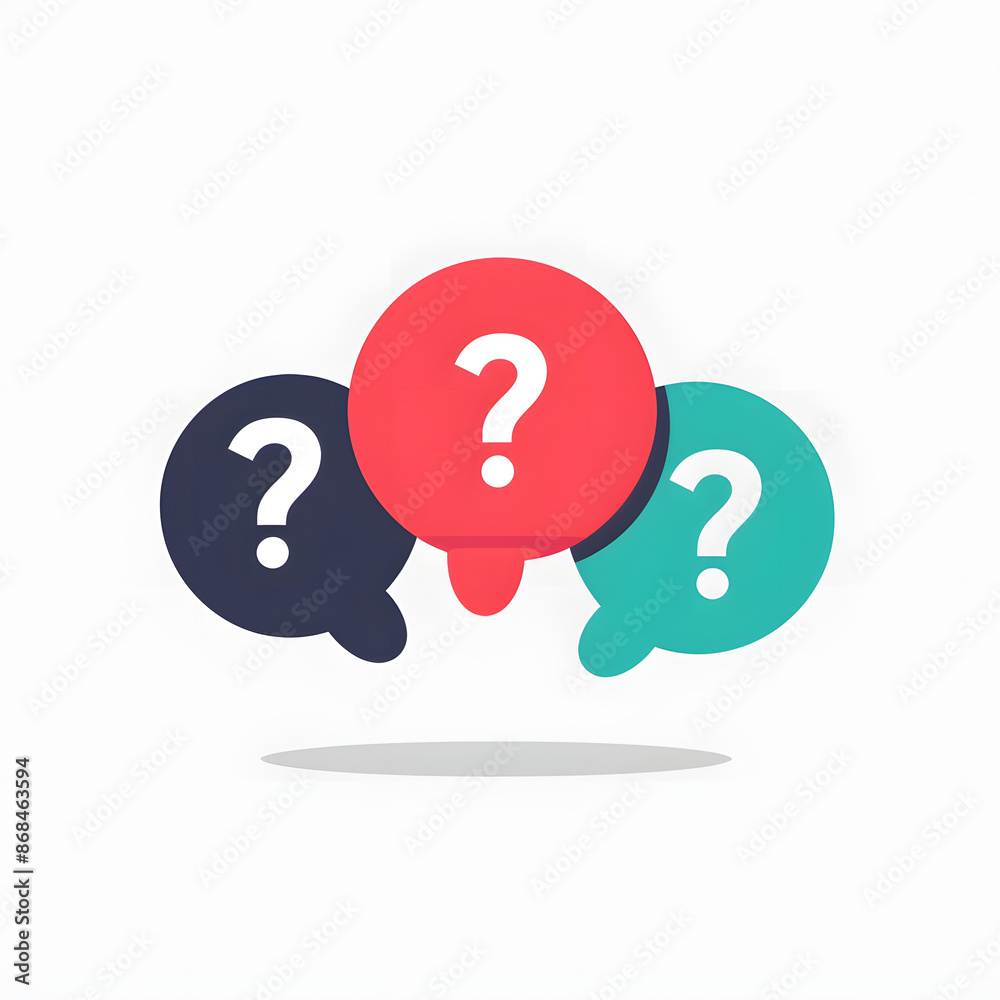 FAQ icon on white background AI generative FAQ icon on white background AI generative