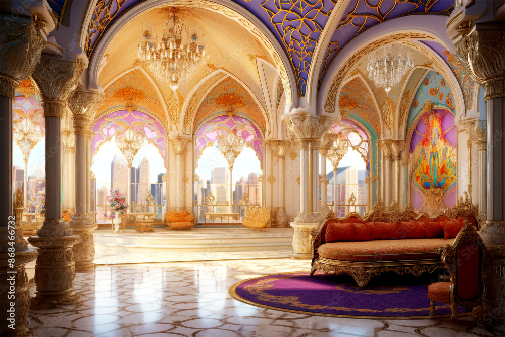 Obraz premium beautiful palace castle on background