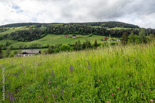 Landscape in Villnoess Valley in South Tyrol photo