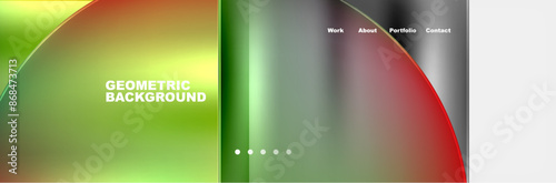 Circle triangle geometric web site page template. Vector Illustration For Wallpaper, Banner, Background, Card, Book Illustration, landing page