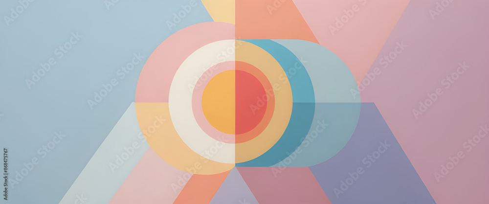 Obraz premium illustrazione con elementi geometrici a tema astratto contemporaneo