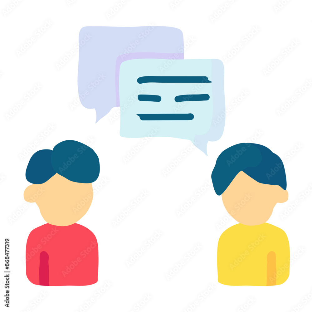 Interaction Flat Style Icon vector design and illustration template Interaction Flat Style Icon vector design and illustration template