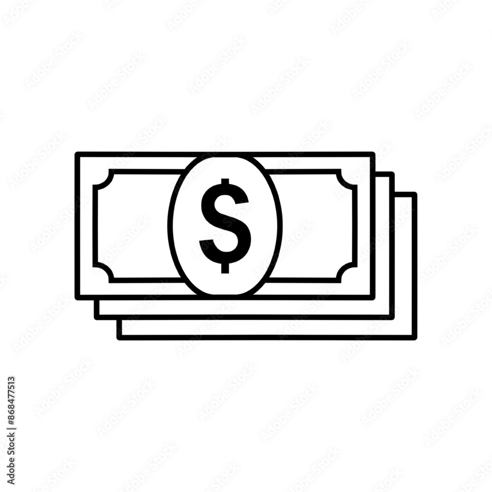 Simple Money icon. Universal cash icon. Vector Icon