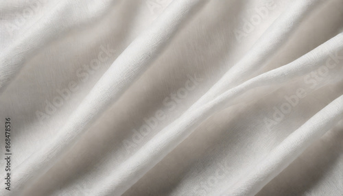 Luxurious beige ivory muslin silk fabric for catalog swatch.